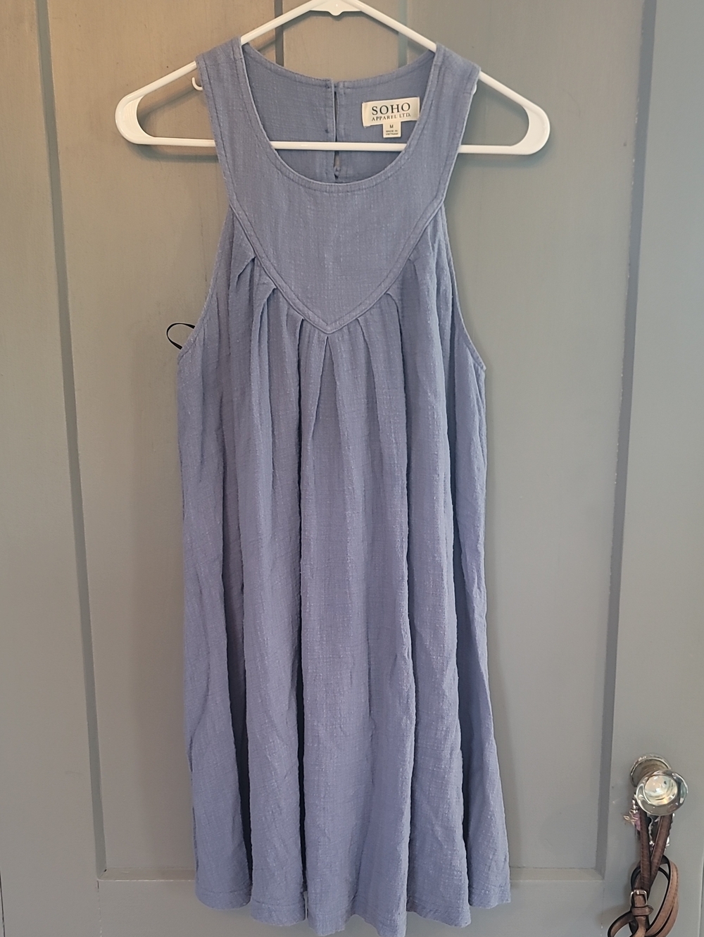 Soho Apparel Blue Sleeveless Summer Dress